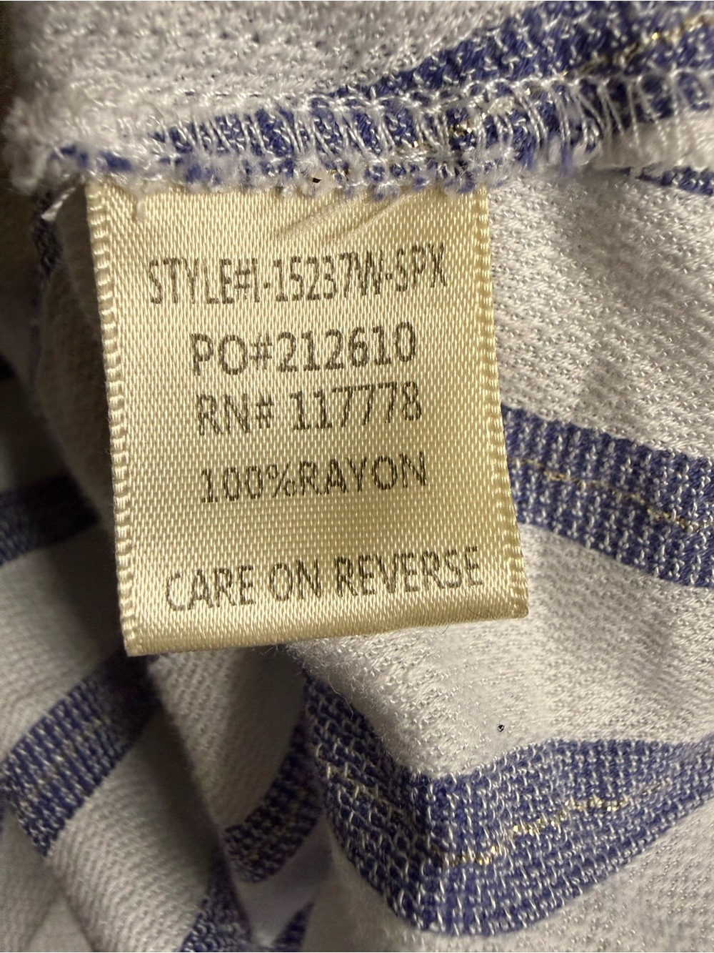 🌴 Love Stitch Striped Hi Low Blouse L Coastal Boho Lightweight - Picture 4 of 4